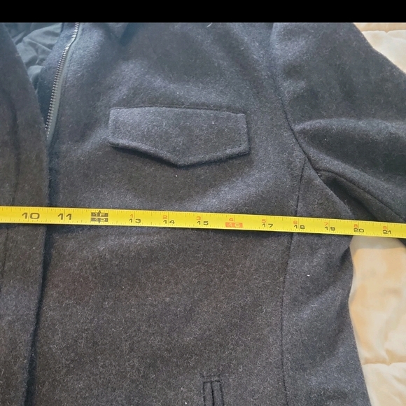 J Crew Wool Cruiser Jacket Womens Black charcoal Blend with Pockets size M - Picture 8 of 10